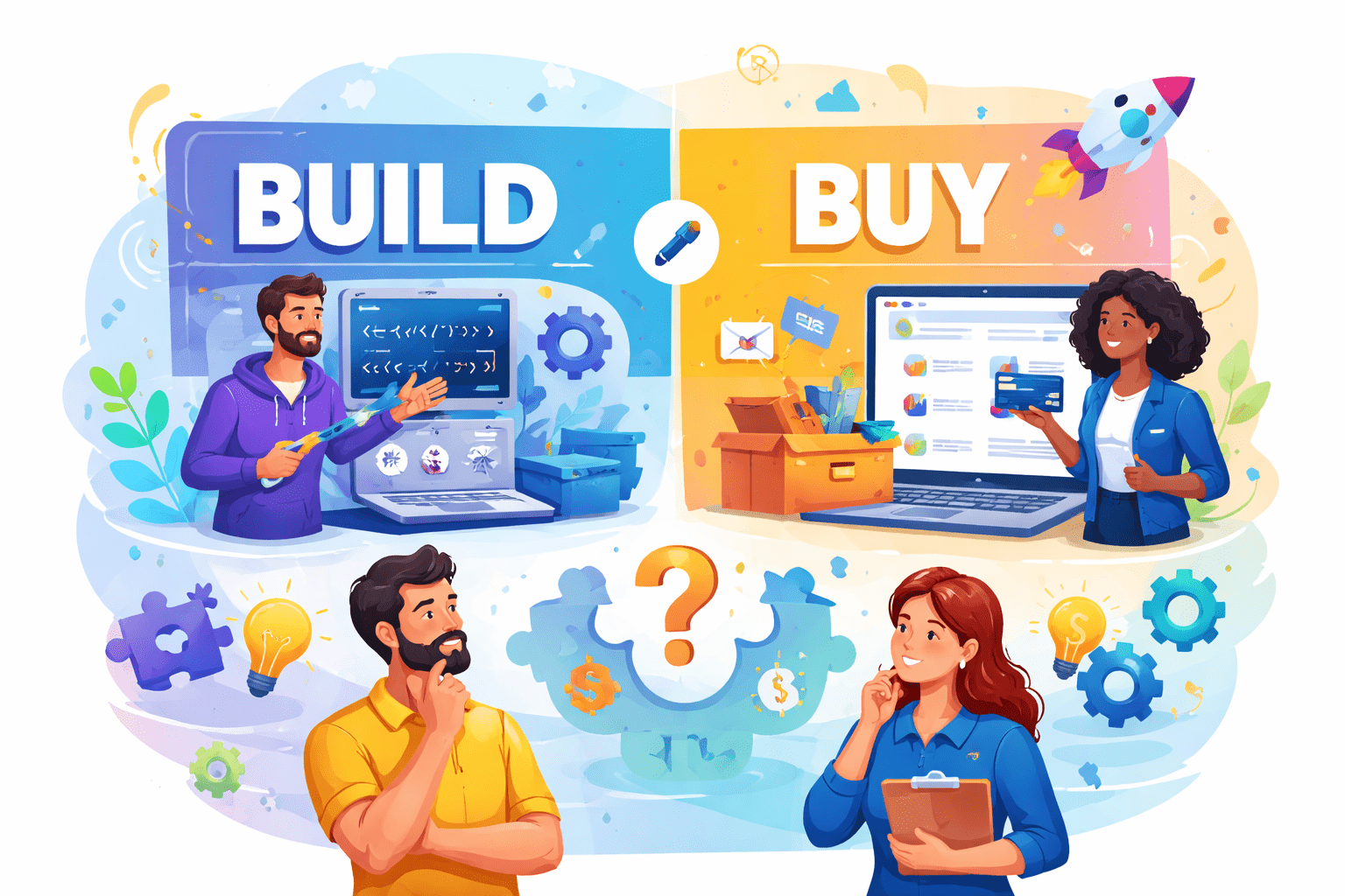 Build vs buy decisions for startup and SaaS tools