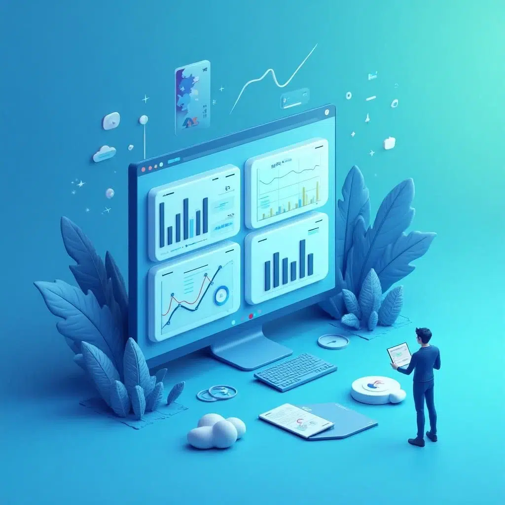 Product metrics dashboard showing KPIs, performance charts, and data analytics for business measurement.