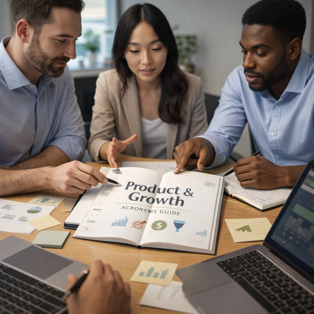 Product and growth acronyms showing key business and product metrics