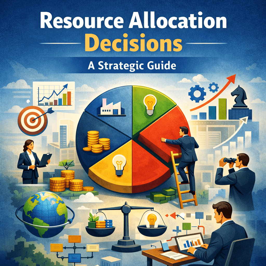 Diagram showing resource allocation decisions in strategic planning