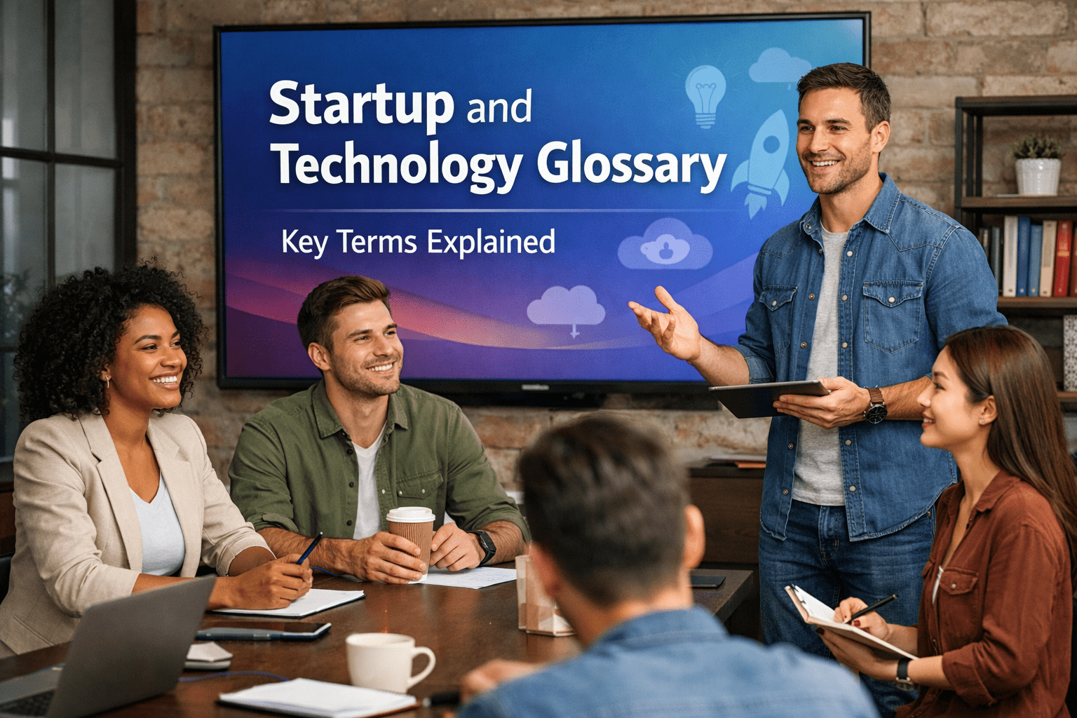 Startup and technology glossary showing key business and tech concepts