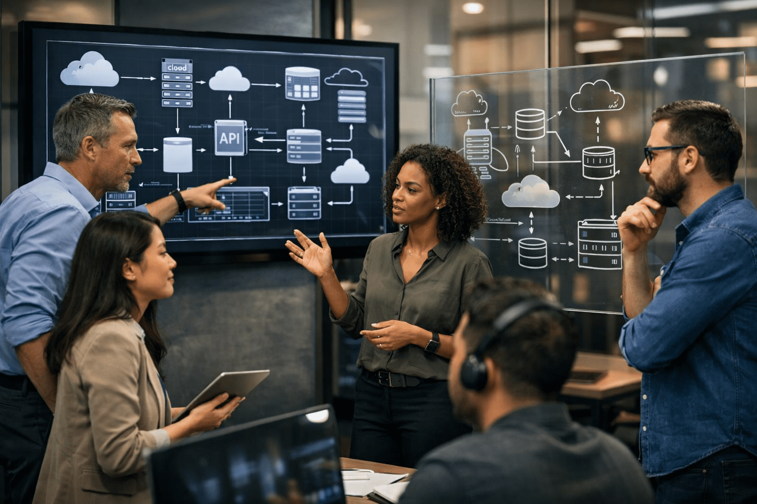 System diagrams explained in IT systems showing components and data flow