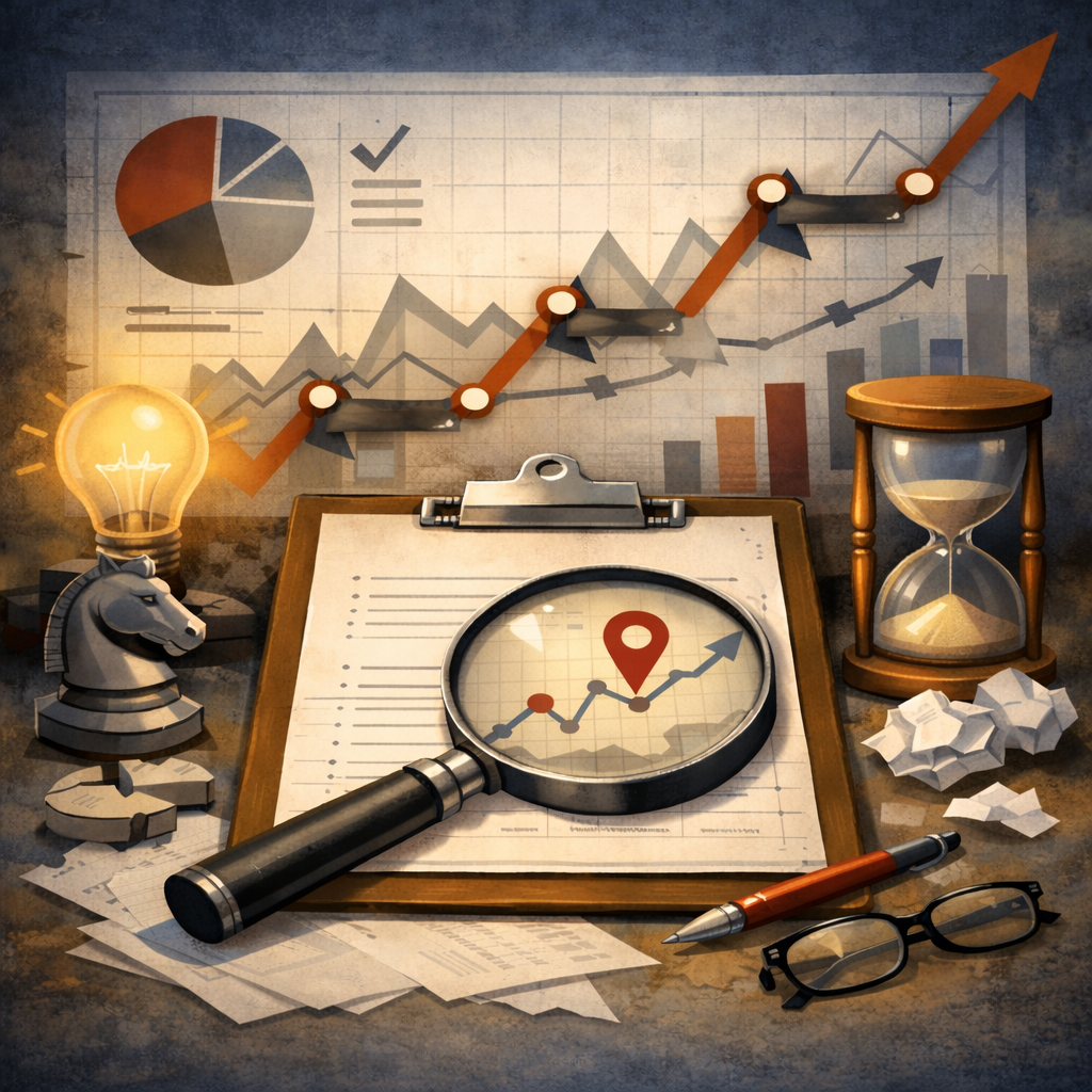 Post-mortem thinking framework for analyzing pivots and changes in business strategy