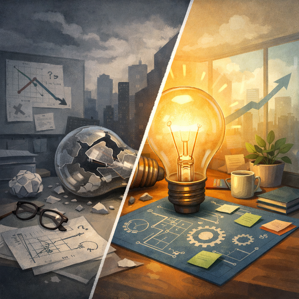 Post-mortem thinking process for learning from failed initiatives and improving performance